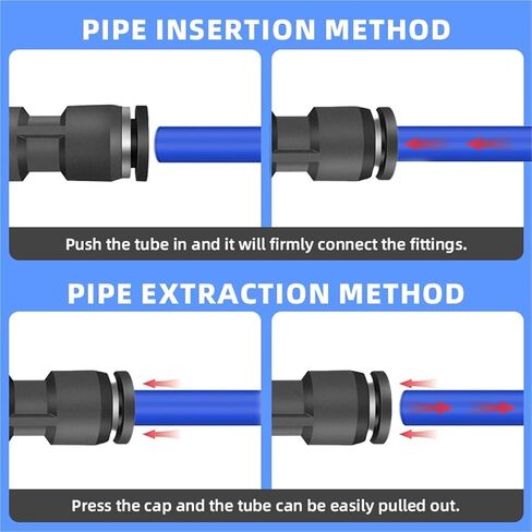 1/10/20 PCS PG Pneumatic Reducer Straight Fitting 6-4/8-6mm Push-in Air Hose Connector(PG6-4,10 PCS) in Saudi Arabia
