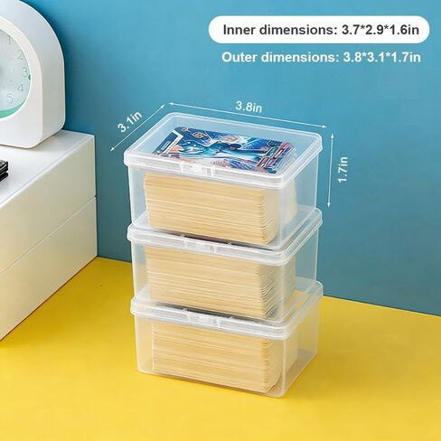 4PCS Game Card Storage Box, Clear Plastic UNO Card Case, High Capacity Card Holders for Playing Cards (NO Cards) in Saudi Arabia