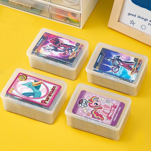 4PCS Game Card Storage Box, Clear Plastic UNO Card Case, High Capacity Card Holders for Playing Cards (NO Cards) in Saudi Arabia