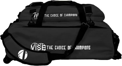 حقيبة بولينج ذات ثلاث كرات من Vise مع حقيبة أحذية باللون الأسود in Kuwait