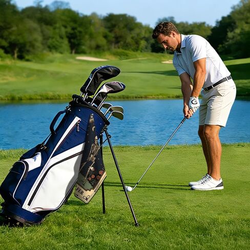 The Golfer Golf Towel with Clip, Retro Skeleton Golf Bag Accessories, Golfing Accessories for Men Women, Halloween Birthday Retirement Gifts for Golfer, Golfing Gifts for Friend Sister Grandpa in Saudi Arabia