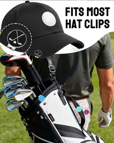 48 PCS Golf Ball Markers, Assorted Patterns – Golf Accessories for Hat Clips & Divot Tools | Gift & Partner Accessories Set for Men, Women, Golfer in Kuwait