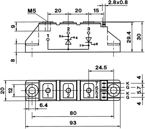 Thyristor Module Power Regulator Thyristor SKKH106-16E for DC Motor Control and AC Motor Starters in Saudi Arabia