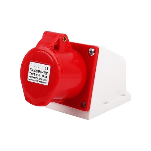 مقبس صناعي مكشوف 4 ثقوب 16A4X16A مقبس طيران مقاوم للماء IP44 ZQ-114 (4 كور 16A -114 مجوف) in Kuwait
