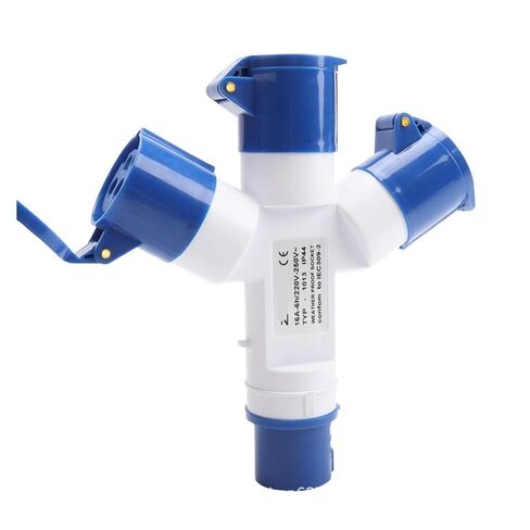 مقبس صناعي ثلاثي النقاط 3X16A مقبس طيران ثلاثي الاتجاه مقاوم للماء IP44 1013-3 in Kuwait