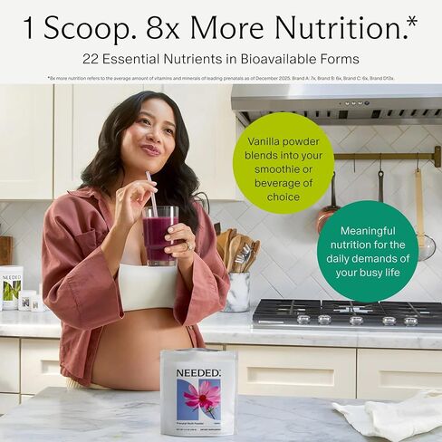 ضروري. مسحوق الفيتامينات المتعددة مع الكولين قبل الولادة - لمرحلة ما قبل الولادة، والحمل، والرضاعة الطبيعية، وبعد الولادة | تمت صياغته بخبرة وتم اختباره بواسطة طرف ثالث | نكهة الفانيليا، كمية تكفي لمدة 30 يومًا in Kuwait