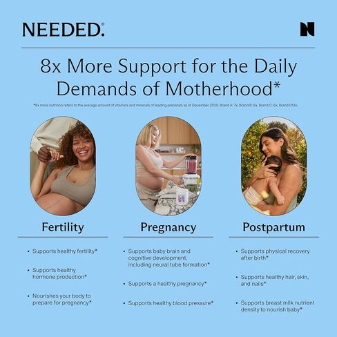 ضروري. مسحوق الفيتامينات المتعددة مع الكولين قبل الولادة - لمرحلة ما قبل الولادة، والحمل، والرضاعة الطبيعية، وبعد الولادة | تمت صياغته بخبرة وتم اختباره بواسطة طرف ثالث | نكهة الفانيليا، كمية تكفي لمدة 30 يومًا in Kuwait