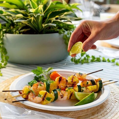 Heavy-Duty Paper Dinner Plates – 10 3/8" Disposable Plates, Grease-Resistant & Cut-Resistant – 165 Count Bulk Pack for Parties, Catering, or Everyday Use in Saudi Arabia