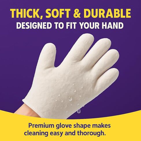 Rabbit Bath Wipes - Disposable Glove Design, Waterless No-Blow Clean, for Bunny Paws, Fur, Bottoms & Sensitive Areas, 6-Count (Pet Gloves Wipes 3 Packs (18 Pieces)) in Saudi Arabia
