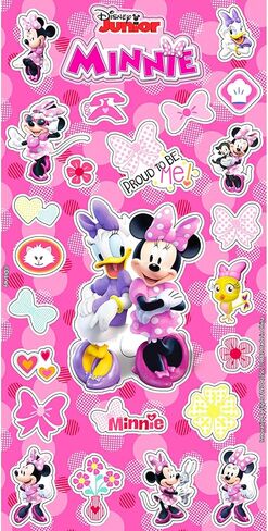 Minnie Mouse Pocket Size Facial Tissue Set - 12 Packs of 10 Sheets (120 Tissues) & Stickers | Disney Disposal for Travel, School, Classroom in Saudi Arabia