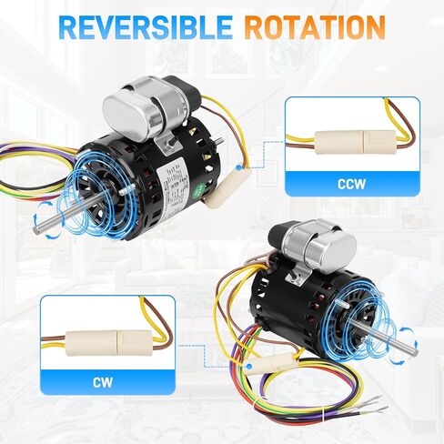 محرك مروحة التبريد متوافق مع Fasco D1127 9721، HeatCraft5008S 5008T، Bohn25309101، Century 9650 AO Smith 965، محرك HVAC، 1/12HP 1550RPM 115/230V، 60 هرتز 1.1/0.6 أمبير in Kuwait