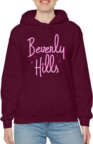 TEEAMORE Beverly Hills Sweatshirt & Hoodie Pink Print Sweatshirt & Hoodie #0644 in Saudi Arabia