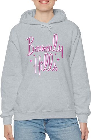 TEEAMORE Beverly Hills Sweatshirt & Hoodie Pink Print Sweatshirt & Hoodie #0644 in Saudi Arabia