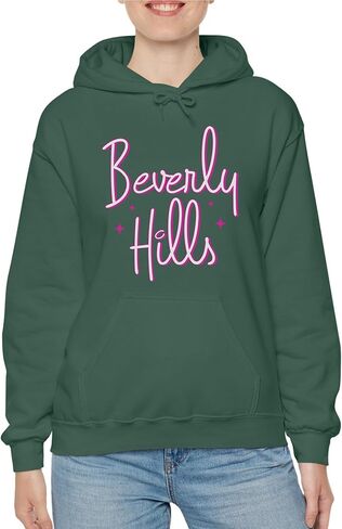 TEEAMORE Beverly Hills Sweatshirt & Hoodie Pink Print Sweatshirt & Hoodie #0644 in Saudi Arabia