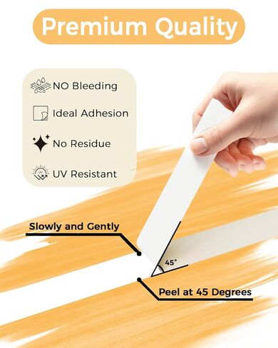 SWRT Masking Tape 1 Inch x 55 Yards – 4 Rolls (220 Yards Total), Strong Adhesive, Easy Tear, Clean Removal Painter’s Tape for Painting, Labeling, Crafts, Home & Office, White in Saudi Arabia