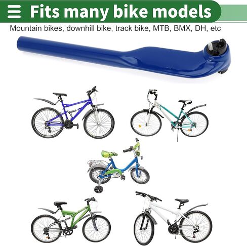 Motoforti Universal Bike Seat Posts Bike Saddle Post Seat Tube 27.2x350mm 25° Height Adjustable Carbon Fiber Blue 1 Pc in Saudi Arabia