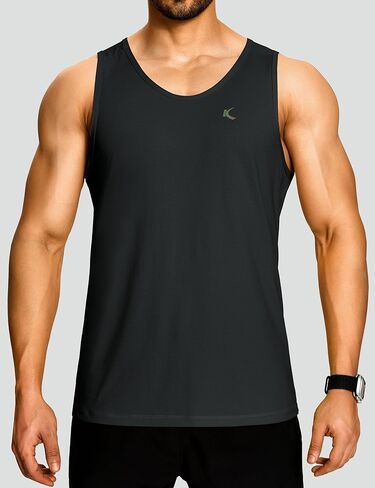 قمصان KPSUN الرجالية بدون أكمام سريعة الجفاف لرياضة اللياقة البدنية واللياقة البدنية والعضلات للشاطئ والجري والتمارين الكاجوال in Kuwait