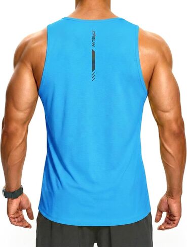 قمصان KPSUN الرجالية بدون أكمام سريعة الجفاف لرياضة اللياقة البدنية واللياقة البدنية والعضلات للشاطئ والجري والتمارين الكاجوال in Kuwait