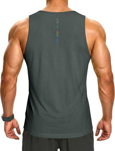 قمصان KPSUN الرجالية بدون أكمام سريعة الجفاف لرياضة اللياقة البدنية واللياقة البدنية والعضلات للشاطئ والجري والتمارين الكاجوال in Kuwait