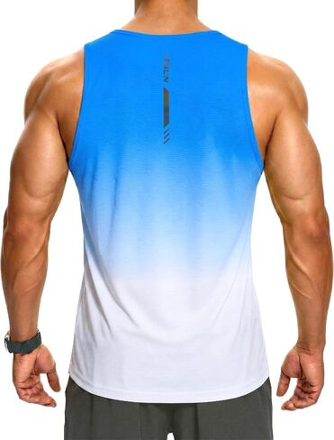 قمصان KPSUN الرجالية بدون أكمام سريعة الجفاف لرياضة اللياقة البدنية واللياقة البدنية والعضلات للشاطئ والجري والتمارين الكاجوال in Kuwait