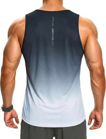 قمصان KPSUN الرجالية بدون أكمام سريعة الجفاف لرياضة اللياقة البدنية واللياقة البدنية والعضلات للشاطئ والجري والتمارين الكاجوال in Kuwait