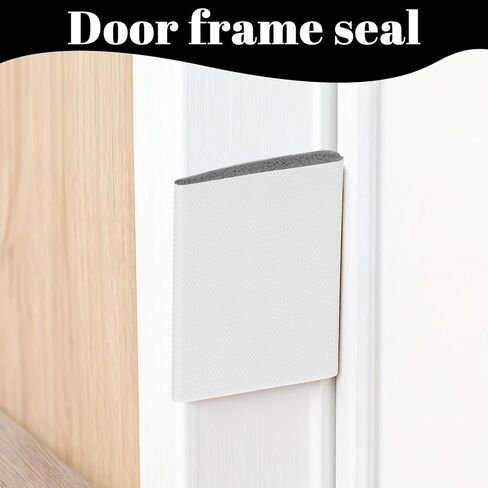 14 PCS Door Corner Seals for Exterior Doors Door Corner Weather Seal Self Adhesive Doors Gap Filler Side Weather Stripping for Filling Gaps, Protection Isolation of Noise (White) in Saudi Arabia