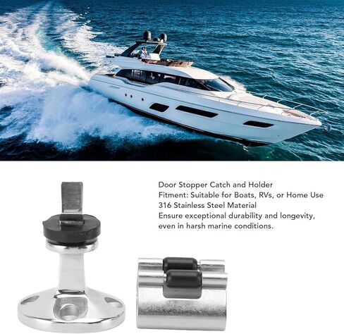 Tyenaza Door Stopper Catch and Holder, 316 Stainless Steel Polished Finish Secure Fixation for RV Boat Home in Saudi Arabia