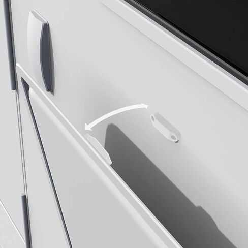 Diydeg المغناطيسي الأمتعة الباب الصيد وحامل عدة، 4 زوج أسود RV باب التخزين مع 16 مسامير، RV المغناطيسي الباب الصيد لمقاطع الربيع البلاستيكية المعسكر السيارات المنازل in Kuwait