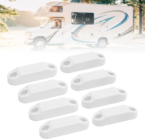 Diydeg المغناطيسي الأمتعة الباب الصيد وحامل عدة، 4 زوج أسود RV باب التخزين مع 16 مسامير، RV المغناطيسي الباب الصيد لمقاطع الربيع البلاستيكية المعسكر السيارات المنازل in Kuwait
