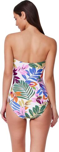 Profile by Gottex Bandeau One Piece- Matte Gold Insert, Built-in Soft Cups, Adjustable Removable Straps, Front & Back Lining in Saudi Arabia