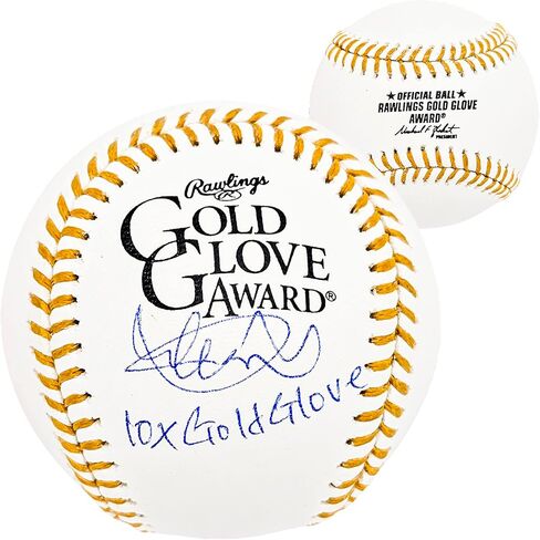 Ichiro Suzuki Autographed Official Gold Glove Baseball Seattle "10x Gold Glove" IS Holo Stock #212158 in Saudi Arabia