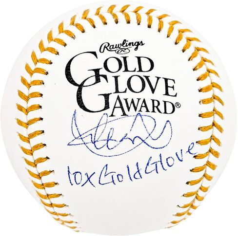 Ichiro Suzuki Autographed Official Gold Glove Baseball Seattle "10x Gold Glove" IS Holo Stock #212158 in Saudi Arabia