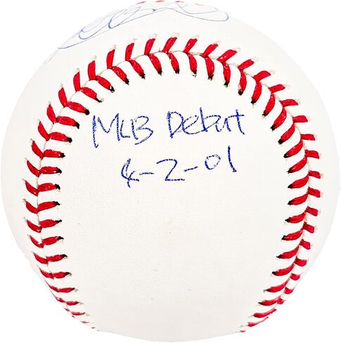 Ichiro Suzuki Autographed Official M.L.B Baseball Seattle "M.L.B Debut 4-2-01" IS Holo Stock #212161 in Saudi Arabia