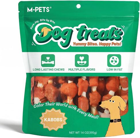 M-PETS Chicken Wrapped Dog Treats 30 pcs Rawhide Chews Sticks, Puppy Training Treat, Snacks for Small and Medium Dogs in Kuwait