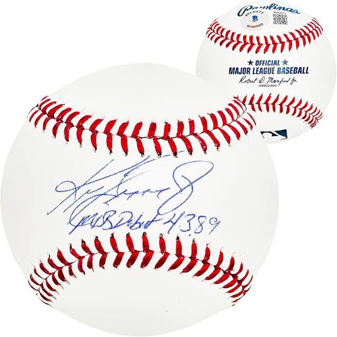 Ken Griffey Jr. Autographed Official M.L.B Baseball Seattle "M.L.B Debut 4-3-89" Beckett BAS Witness Stock #212459 in Saudi Arabia