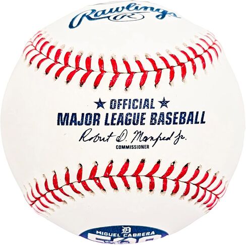 Miguel Cabrera Autographed Official M.L.B 500 Home Run HR Logo Baseball Detroit Beckett BAS Witness Stock #212231 in Saudi Arabia