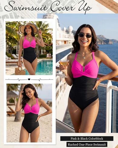 Women One Piece Swimsuit Tummy Control Ruched Bathing Suit U Wire Front Cross V Neck Swimwear Push Up Slimming Suit in Saudi Arabia