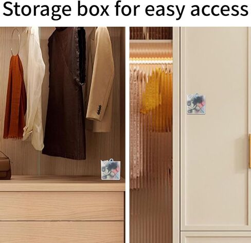50-Pack Clothes Hanger Connector Hooks - Space-Saving Closet Set, 5-Color with Storage Box & Strong Adhesive Pads, Fits Thin-Neck Hangers (<0.35in) - Ideal for Small Closets, Dorms, Apartments in Saudi Arabia