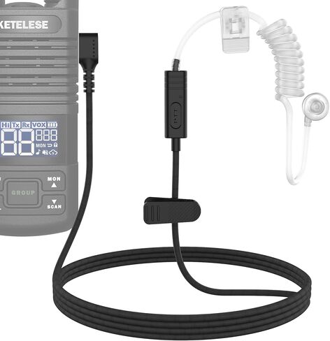 T1 USB C Walkie Talkie Earpiece with Mic, Air Acoustic Tube Earpiece Compatible T1, Two Way Radio Earpiece with PTT(1 Pack, Blue) in Saudi Arabia