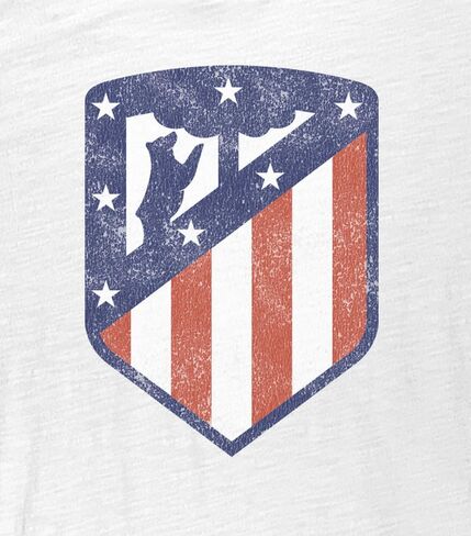 Atlético Madrid Color Badge Premium Cotton Slub Tee - White in Saudi Arabia