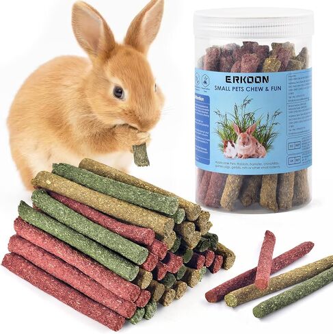 erkoon 38pcs تيموثي القش العصي، ألعاب خنزير غينيا، ألعاب مضغ أرنب للأسنان العصي المولي الطبيعية الأرانب يعامل للأرانب، شينشيلا، خنازير غينيا، جربيل، الهامستر in Saudi Arabia