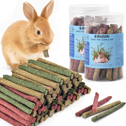 erkoon 38pcs تيموثي القش العصي، ألعاب خنزير غينيا، ألعاب مضغ أرنب للأسنان العصي المولي الطبيعية الأرانب يعامل للأرانب، شينشيلا، خنازير غينيا، جربيل، الهامستر in Kuwait
