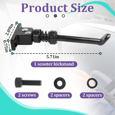 Scooter Kickstand Compatible with Gotrax GXL V2 Electric Scooter, Aluminium Parking Kick Stand, High Toughness Kickstand Side Support, Replacement Foot Support Parts Accessories in Saudi Arabia