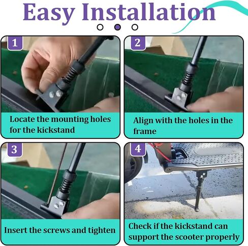 Scooter Kickstand Compatible with Gotrax GXL V2 Electric Scooter, Aluminium Parking Kick Stand, High Toughness Kickstand Side Support, Replacement Foot Support Parts Accessories in Saudi Arabia