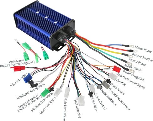 36V/48V/52V/60V/72V/84V 60A 3000W مجموعة أدوات التحكم بدون فرش مع الأسلاك، العرض، قفل المفاتيح، الخانق، العكسي لجهاز التحكم بمحرك السكوتر الكهربائي، دراجة كهربائية Go Kart Razor Dirt Bike in Saudi Arabia