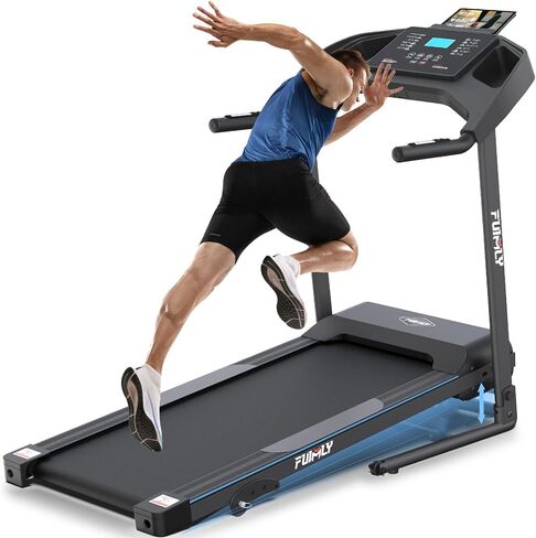Treadmill with Incline & Sit Up Bench, Smart Treadmills for Home with Body Fat Measurement & Heart Rate Sensor, 3.5HP Foldable Heavy Duty Treadmill 350 LB Capacity Multifunction Exercise Equipment in Saudi Arabia