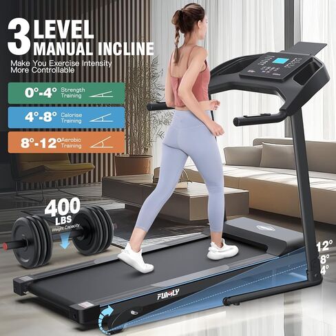 Treadmill with Incline & Sit Up Bench, Smart Treadmills for Home with Body Fat Measurement & Heart Rate Sensor, 3.5HP Foldable Heavy Duty Treadmill 350 LB Capacity Multifunction Exercise Equipment in Saudi Arabia