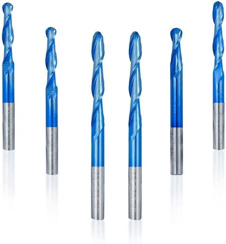 1 قطعة اثنين من المزامير الصلبة كربيد الكرة الأنف نهاية المطاحن CNC بت 3.175 مللي متر عرقوب دوامة الكرة الأنف كربيد نهاية مطحنة لمعدن الألومنيوم in Kuwait