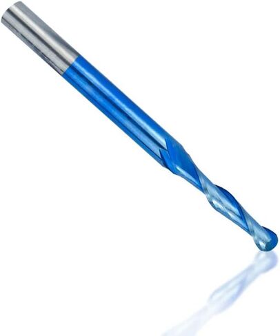 1 قطعة اثنين من المزامير الصلبة كربيد الكرة الأنف نهاية المطاحن CNC بت 3.175 مللي متر عرقوب دوامة الكرة الأنف كربيد نهاية مطحنة لمعدن الألومنيوم in Kuwait