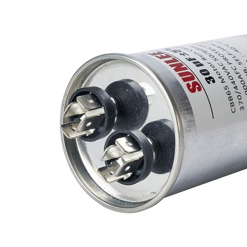 مكثف تشغيل SUNLEE UL معترف به 10 فائق التوهج (10 MFD) 370/440 VAC CBB65، 50/60 هرتز، بديل موثوق لمحرك مروحة مكثف التيار المتردد، المضخة الحرارية أو مضخة حمام السباحة in Kuwait